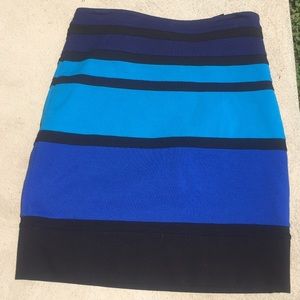Express color block skirt